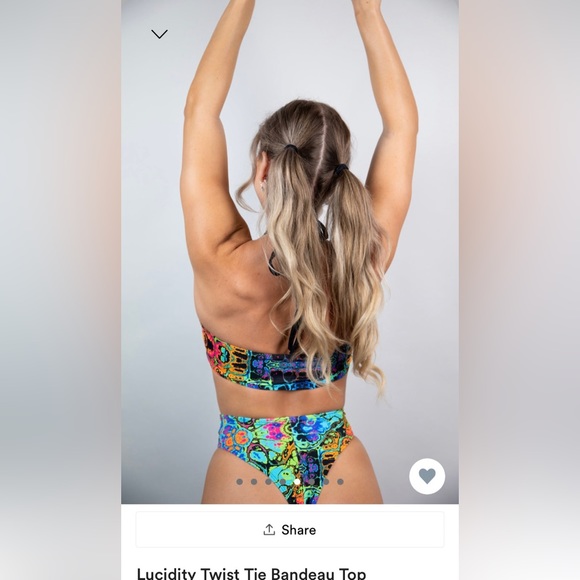 SOLD on Depop - Freedom Ravewear Lucidity Twist Tie Bandeau Top - Picture 4 of 5